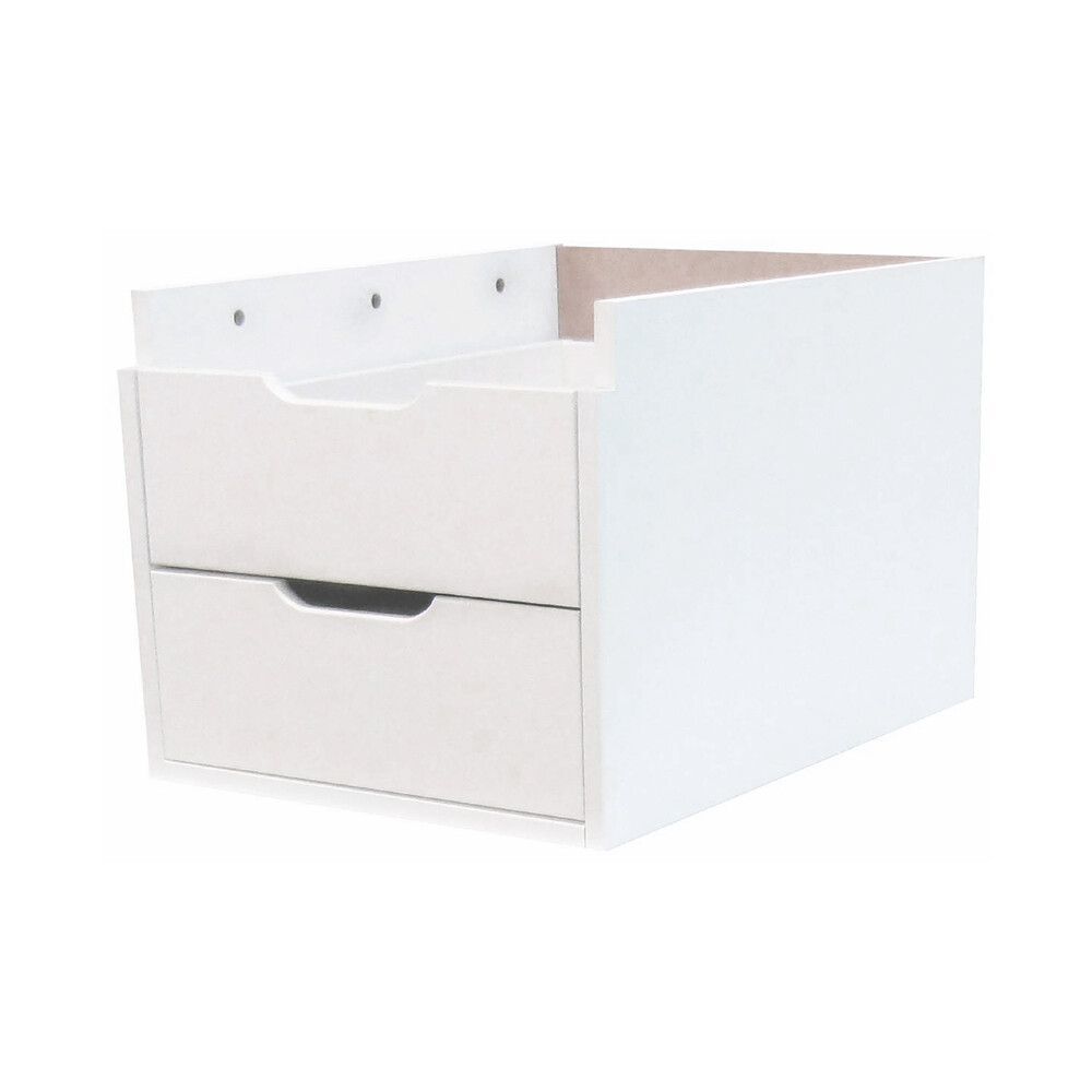 MAJA laatikosto pöytälevyn alle, 2 laatikkoa, Valkoinen – Kiddex