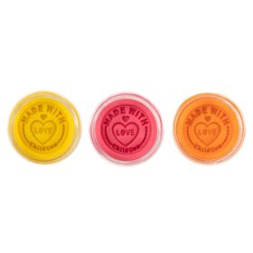 yellow, pink & orange