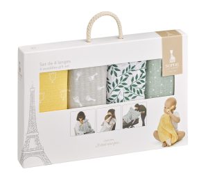 Sophie la girafe swaddle set (colors)