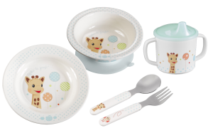 Sophie la girafe dish set - balloons