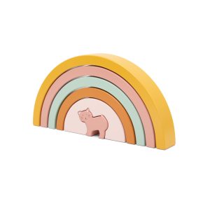 Wooden rainbow stacking