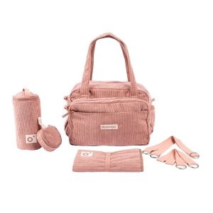 Diaper bag Fluffy - Corduroy Pink