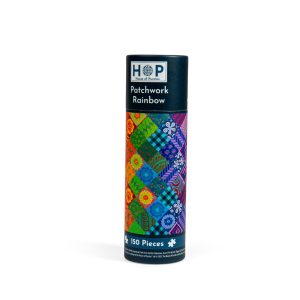 150 Piece Puzzle Tube - Patchwork Rainbow